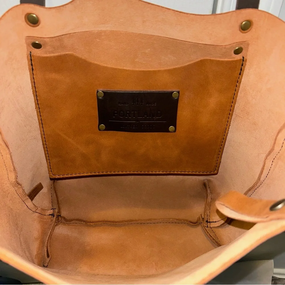 NEW Portland Leather Goods Medium Classic Tote Bag in Sunset Unicorn Color